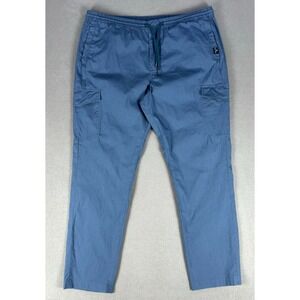 Paul Smith Pants Men 2XL Blue Cargo Pocket Drawstring Minimalist Quiet Luxury